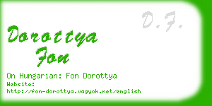 dorottya fon business card